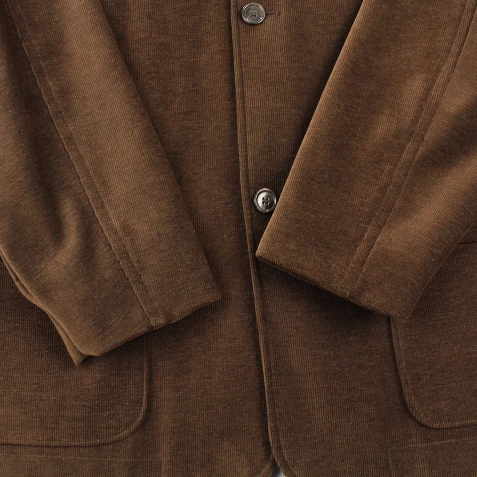 Chaqueta con botones de pana Talbots para hombre talla M marrón poliéster algodón elástico Foto 4 de 4