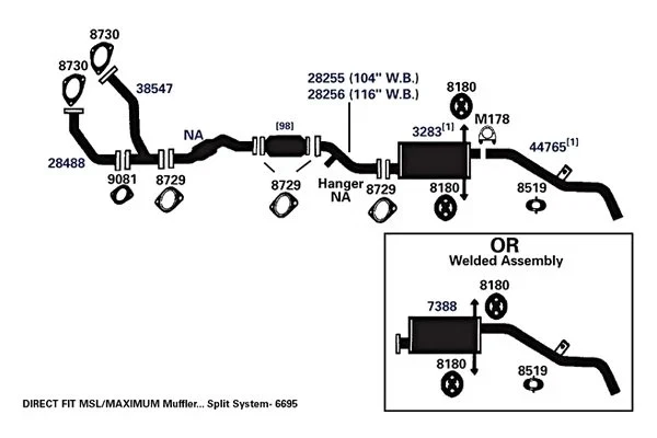 For Nissan Pathfinder 87-95 AP Exhaust Aluminized Steel Exhaust Pipe Connector - Изображение 4 из 4