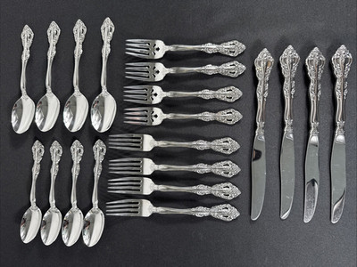 4 Place Settings Oneida Michelangelo Stainless Flatware 20 Pieces.