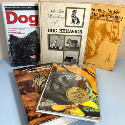 Animals & Pets Reference Books - Lot of 5 - Dogs, Hamsters, Fish, Horses