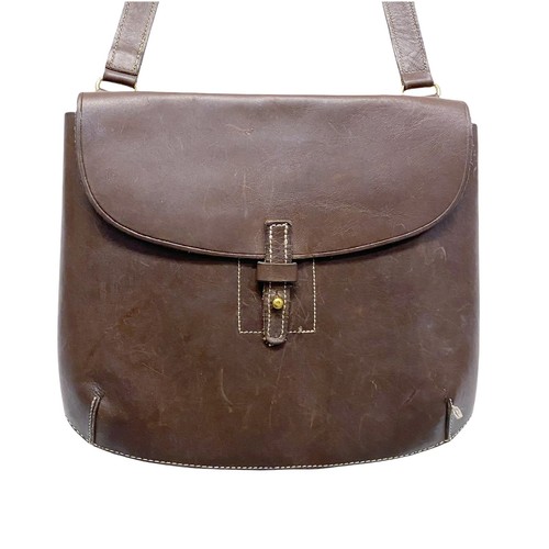 Vintage Colin Stuart Brown Leather Flap Satchel Crossbody Bag - Picture 6 of 6