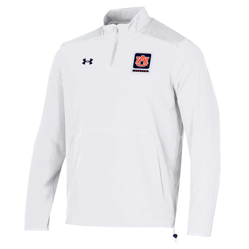 Neu mit Etikett - Under Armour Herrenjacke weiß kastanienbraun Tiger Motiv halber Reißverschluss Oberteil
