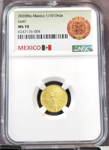 2020 MEXICO 1/10 OZ GOLD LIBERTAD NGC MS 70 KEY DATE ONLY 700 COINS MINTED RARE