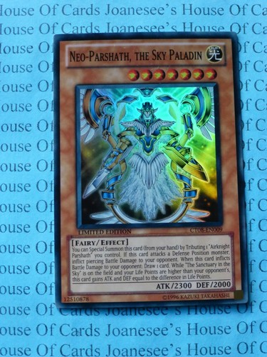Neo-Parshath, der Himmelspaladin CT08-DE009 Super Rare Yu-Gi-Oh Karte Limitiert Neu - Bild 2 von 3