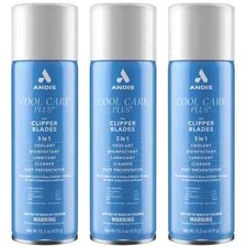Andis Cool Care Plus 15.5 Oz Spray 5 in 1 For Clipper/Trimmer Blades - Pack of 3