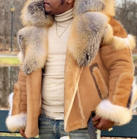 Faux fur deals and suede coat