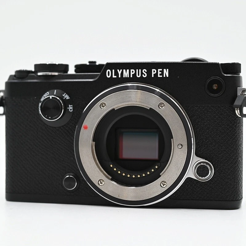Cámara SLR Olympus Mirrorless PEN-F Body negra sin espejo funcionando Foto 2 de 4