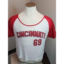 PINK (Victoria's Secret) Cincinnati Reds Women's T-Shirt “First Base Coach” Back