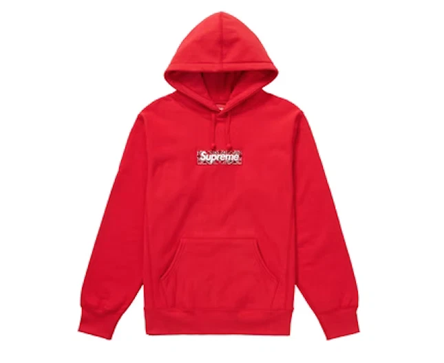 Red supreme hoodie medium box logo