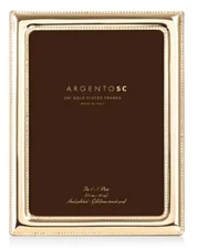 Argento SC 269980 Small Photo Frame 5" x 7" Gold Plated 24K