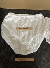Vintage Underscore Nylon Brief Panties Granny Womens Size 10 White New One Pair