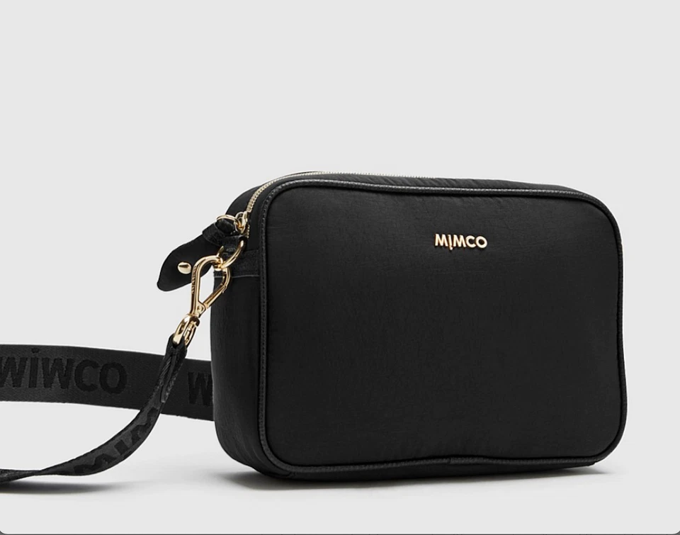 MIMCO Flight Camera Cross Body Black Bag Gold• Brand New with Tag •RRP $149 - image 2 of 4
