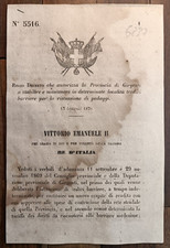 GIRGENTI 1870 REGIO DECRETO X RISCOSSIONE PEDAGGI-6237