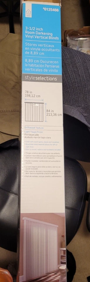 2 Paneles Tiras Repuesto Listones Verticales para Puerta Ventana Driftwood 84" x 3.5" Foto 4 de 4