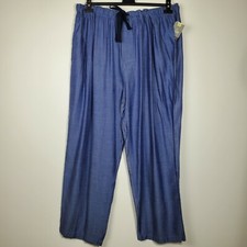 New " VANHEUSEN " LUXE TOUCH MEN'S BLUE GRAY SLEEPWEWEAR PANTS XXL