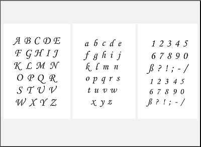 Alphabet Nr 39 Schrift Schablonen Buchstaben Abc Gross Abc Klein Oder Zahlen Ebay