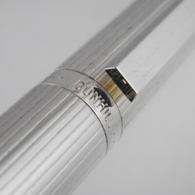 dunhill Gemline Silver Plated Pinstripe Rollerball Pen FREE