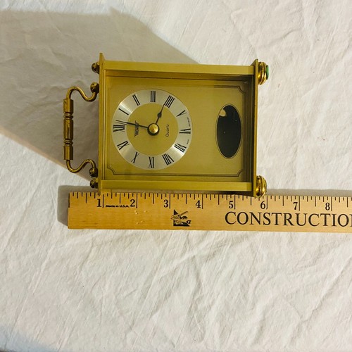 #8451 SMALL TRENKLE TABLE DESK CLOCK HECHINGER QUARTZ - Picture 6 of 6