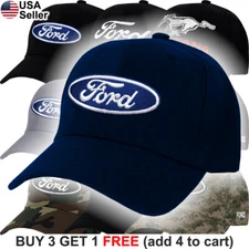 Ford Logo Cap Truck Oval Hat F150 Raptor Shelby GT500 Cobra SVT GT Boss F-150