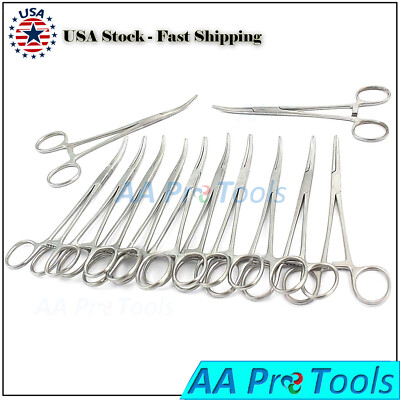 5.5'' 12 Pcs  Crile Hemostatic Forceps Curved, 5 1/2'' Stainless Steel Surgical