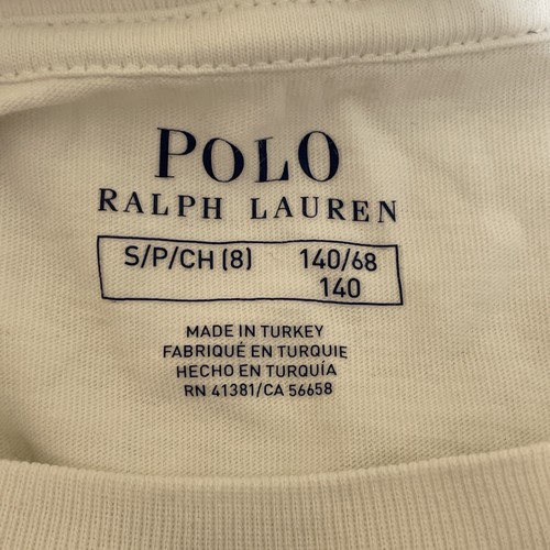 Polo Ralph Lauren Bear Girls Boys T-Shirt Small 0 White Short Sleeve Ski Snow - Picture 5 of 16