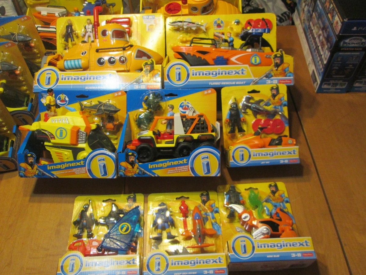 LOT SET IMAGINEXT DEEP SEA SUBMARINE TURBO RESCUE BOAT 6-WHEELER