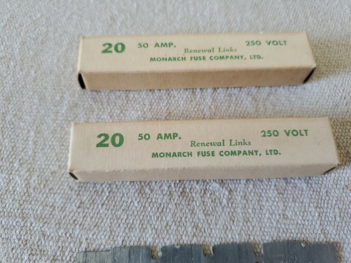 Monarch 50AMP Renewal Link Fuse Link 50A 250VOLT PACK OF 40 - Picture 5 of 6