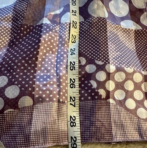 Vintage Scarf Purple Geometric Design 58” Long 13” Wide Head Wrap Retro Boho - Picture 5 of 5