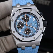 Audemars Piguet Royal Oak Offshore Complete Mint 42mm Blue Orange Steel 26238ST