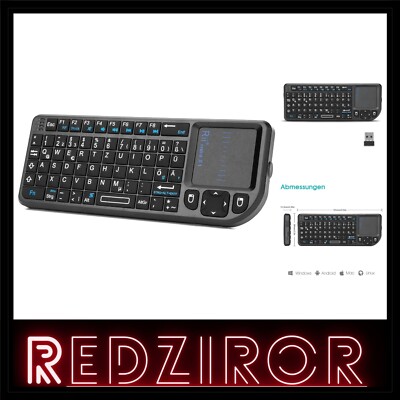 Mini Wireless Tastatur Touchpad 2.4G USB Fernbedienung Allzweck für Smart TV PC