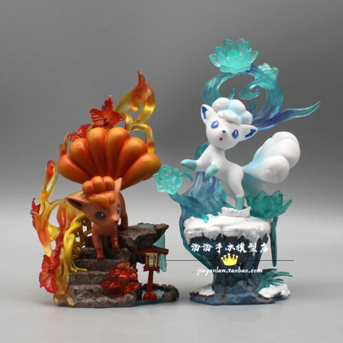 Anime Alolan Vulpix PVC Figure Goupix Figurines Model W/Base Collection 15cm Toy