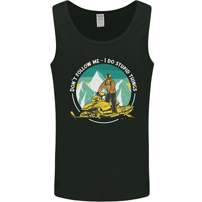 Snowmobile Dont Follow Me Funny Mens Vest Tank Top