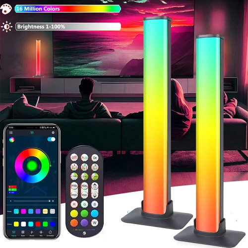2X Smart LED Light Bar RGB Flow Light TV Gaming Backlight Bluetooth App Control - Picture 2 of 15