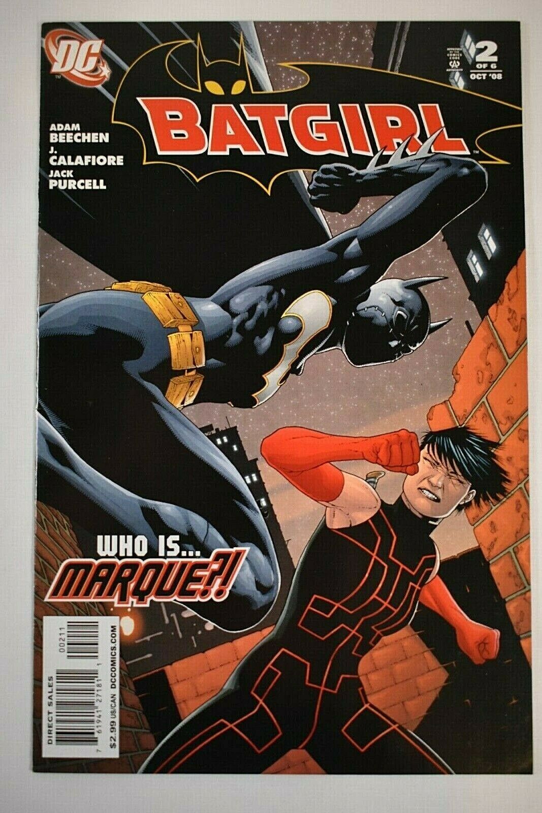 DC Batgirl #2  Vol 2 2008  - 1st App Marque, Andy Clarke Cover, Deathstroke