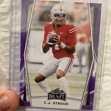 CJ Stroud Leaf Draft Purple Parallel Leaf Trading Cards 2022