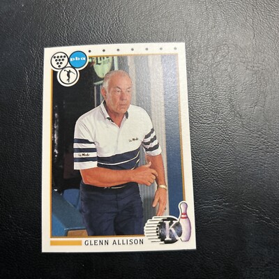 Jb16 PBA Pro Bowlers KingPin Bowling 1990 #65 Glenn Allison Whittier California