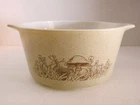 VTG 70's-80's Pyrex Forest Fancies Mushroom 1 Quart Round Casserole Dish 473-B