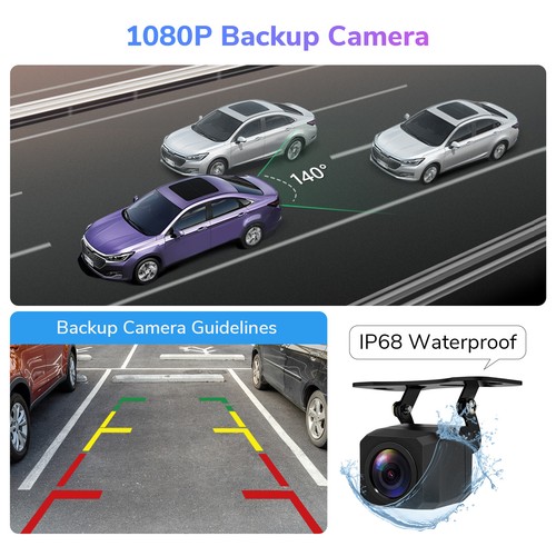 10.2" Touch Screen Car Portable Stereo Radio Wireless Apple CarPlay Android Auto - Picture 6 of 17