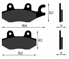 FRONT BRAKE PADS TRIUMPH TRIDENT (RIGHT) 750 1996 1997 1998