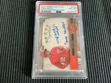 2021 TOPPS FIVE STAR JUAN SOTO *AUTO #08/20 INSCRIPTION PSA 8 NM-MINT* NATIONALS