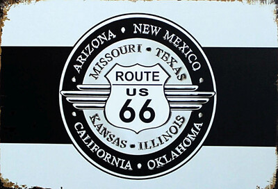 Holzschild 20x30 Rote US 66 Arizona new mexico  Wand Deko Bar Kneipe Cafe Sammle