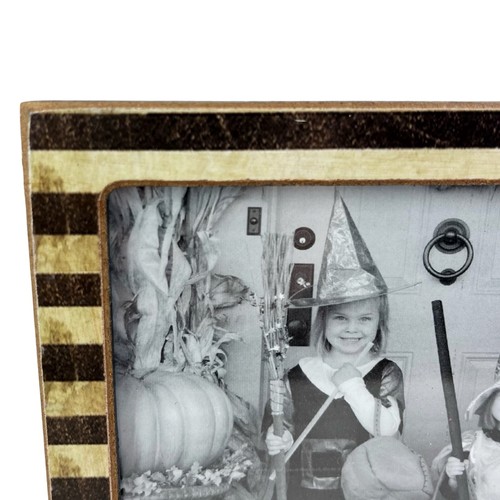 Halloween Photo Picture Frame Trick or Treat Stripe Pumpkin Ghost Costume 4"x6" - Picture 2 of 12