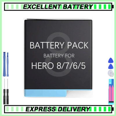 For 1220mAh For Gopro Hero 8 7 6 Hero 5 Battery Black Sports Action Camera