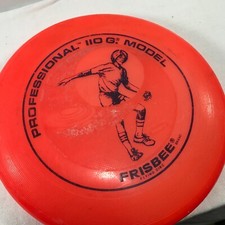 Wham-O Frisbee Flying Disc Professional 110G Model 1975 Orange Vintage