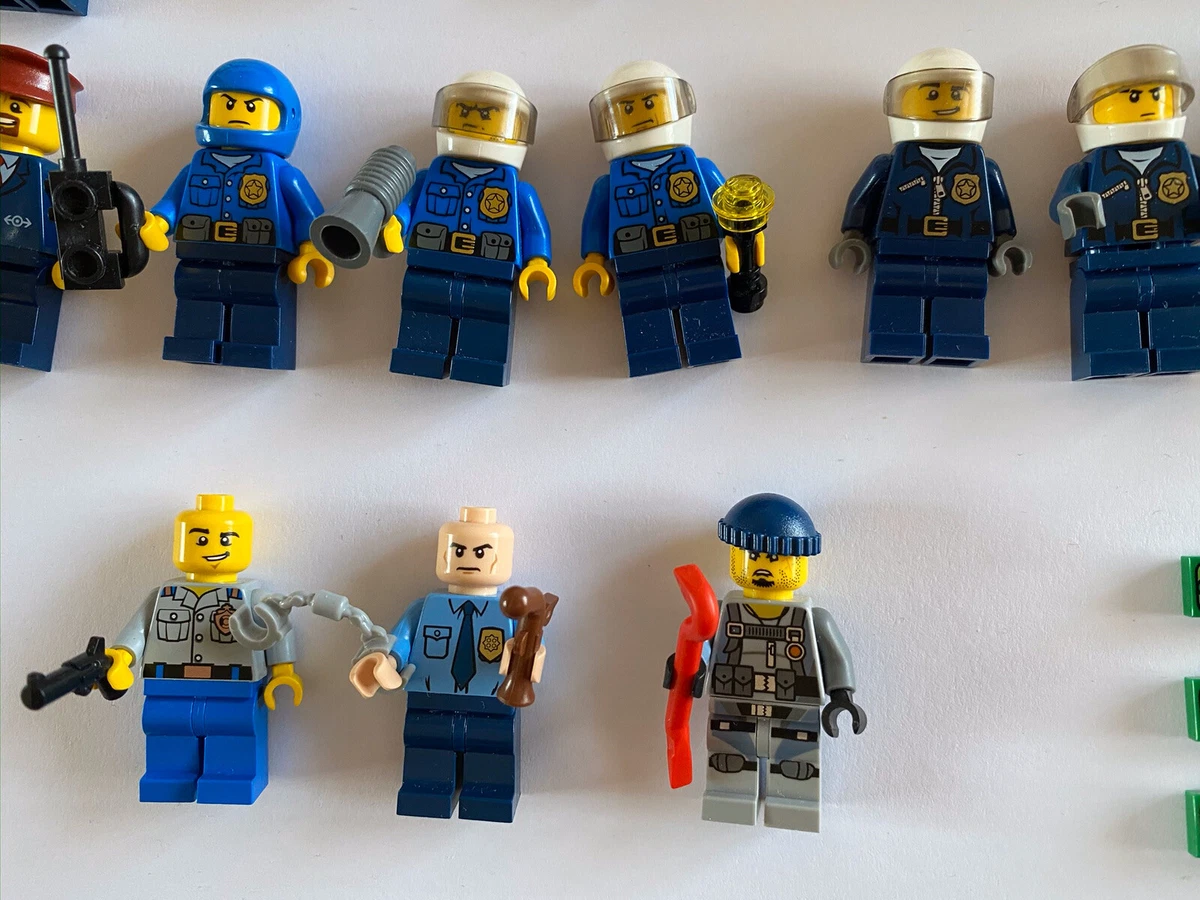 LEGO City Cops and Robbers Minifigure Bundle Genuine Police Criminals Motorbike