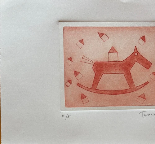 Giuliano Tomaino acquatinta Italo  su fondino 56x38 firmata numerata III/X - Foto 3 di 5