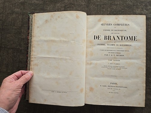 OEuvres de BRANTOME (Works by BOURDEILLE) French Books Vol 1 & 2 Antique - 1848 - Picture 4 of 22