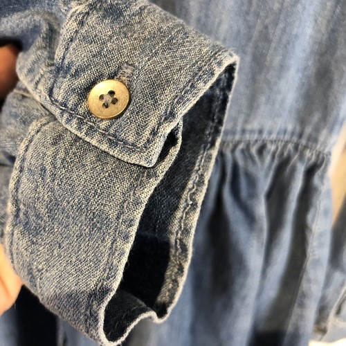 So Nikki girl's blue distressed denim jacket with painted figures on back S - Picture 3 of 10