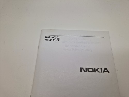 New Old Stock English Nokia C1-01/C1-02 User Guide User Manual 3UKPOST - Zdjęcie 3 z 4