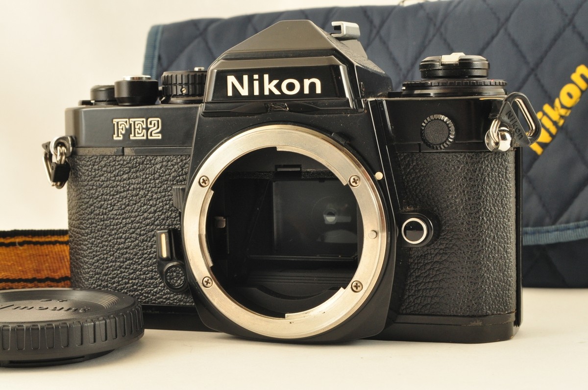 Nikon FE2 FE 2 35mm SLR Film Camera Black Body From JAPAN Nikon FE2 FE 2 35mm SLR Film Camera Black Body From JAPAN